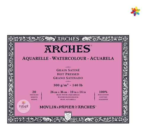 Block Arches G Satinado 26x36 300g 100% ALG