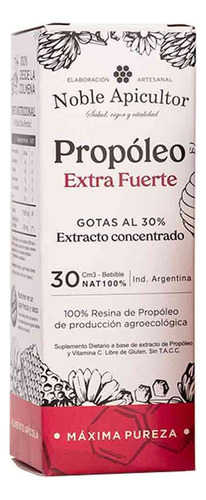 Propóleo Extra Fuerte En Gotas Noble Apicultor 30ml Sabor Sin sabor