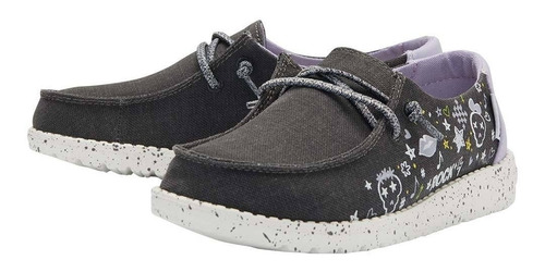 Hey Dude Kids Zapatos Mocasines Wendy Youth Doodle Black