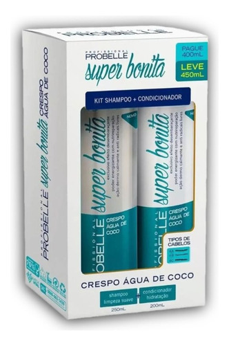 Pack Shampoo + Acond. Rizos Agua De Coco Probelle 450ml