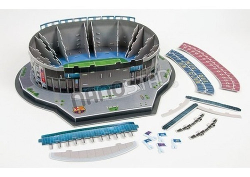 Maqueta Estadio 3d Para Armar Con Luces Cancha Barcelona !!