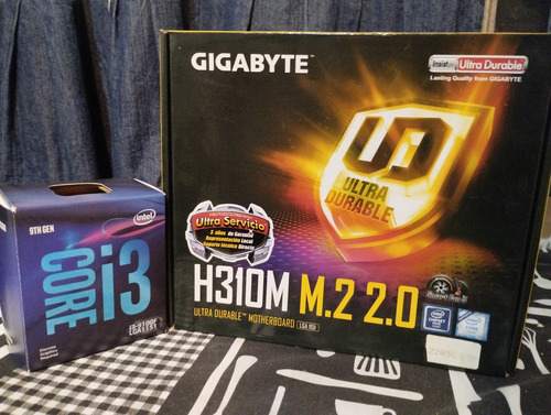 Mother Gigabyte H310m Ds2 Lga 1151 + Micro I3 9100f Negro (Usado)