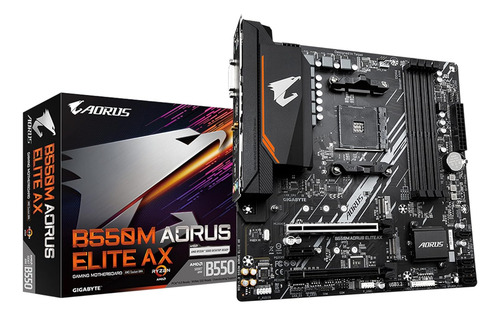 Placa Madre Gigabyte B550m Aorus Elite Ax, Micro Atx, Ddr4