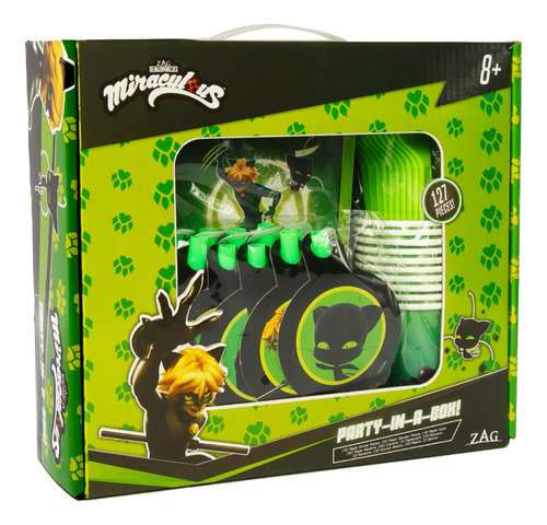 Kit De Festa Em Uma Caixa Mighty Mojo Miraculous Ladybug Cat