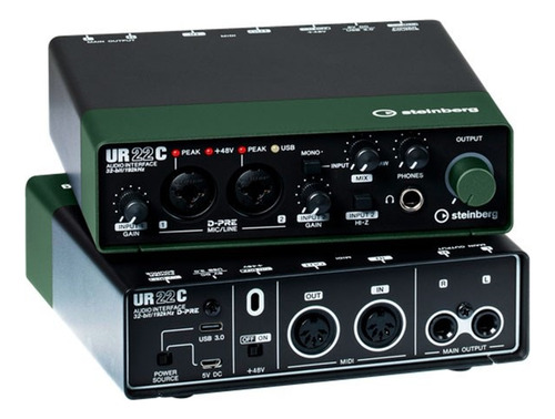 Steinberg Ur22c 2 X 2 Usb 3.0 Interfaz De Audio Color Verde