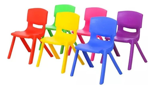 Silla De Plastico Infantil Varios Colores Niños Metinca