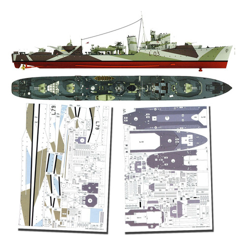  Hms Brissenden 1.200 Papercraft