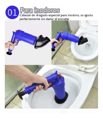 Destapa Caños Pistola De Aire Comprimido