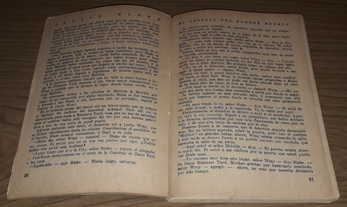 Libro Sexton Blake El Secreto Del Hombre Muerto Año 1938 (Usado)