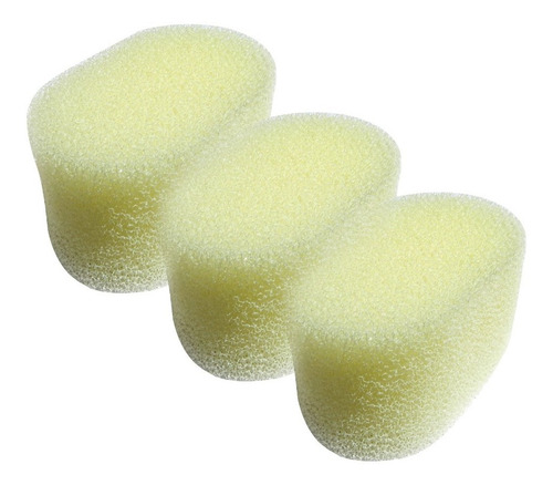 3 Bucha De Banho Esfoliante Esponja Espuma Buxa Poliuretano Cor Amarelo Liso