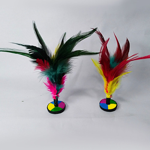 5 Peças Kick Shuttlecock Chinese Jianzi Colorful Feather Foo
