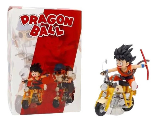 Figura De Goku Niño En Motocicleta Dragon Ball 15 Cm