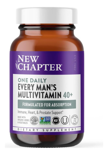 Multivitaminico Diario Para Hombre 40+ New Chapter 72 Tablet