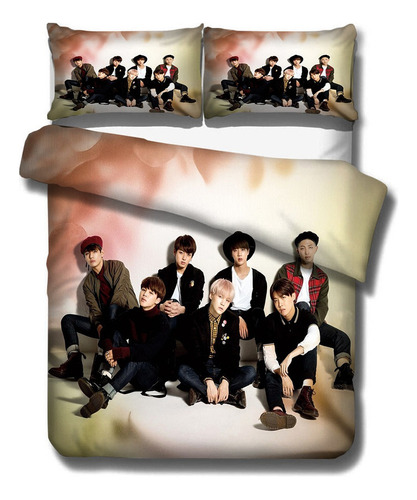 New Kpop Bts Juego De Cama De 3 Piezas  Funda De Edredón