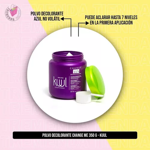 KÜÜL - Change Me Bleach Powder 350g, Polvo Decolorante, Aclara, Extrae el  Color, Neutraliza el Cabello, Fácil de Usar, No Volátil : :  Belleza