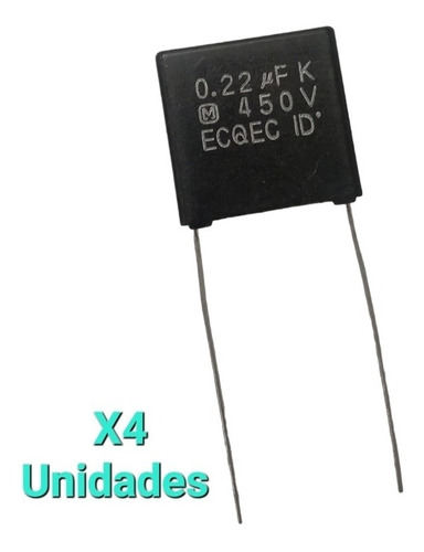 Condensador X2 De Supresion Seguridad 0.22uf 450v (4 Unid)