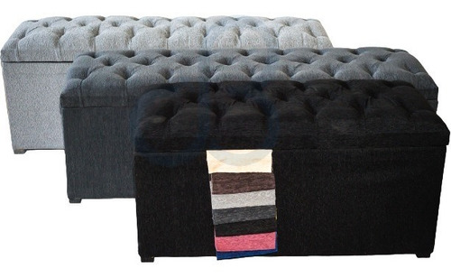 Baulera Capitone Chenille 140cm Calidad Premium Envio Gratis