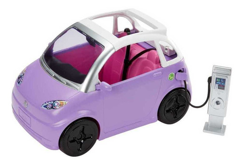 Muñeca Barbie Vehículo Electrico Color Morado