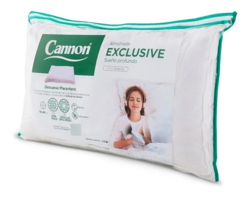 Pack X 3 Almohadas Cannon Exclusive 70x40 Fibra Siliconada