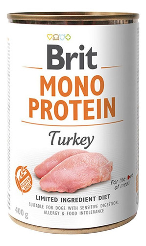 Lata Brit Care Dog Mono Protein Pavo 400gr. Np