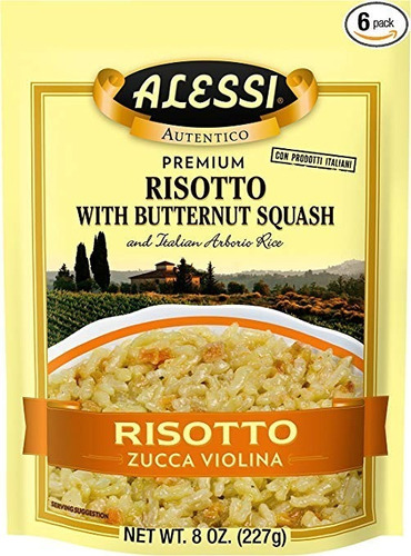 Alessi Butternut Squash Risotto, De 8 Onzas (paquete De 6)