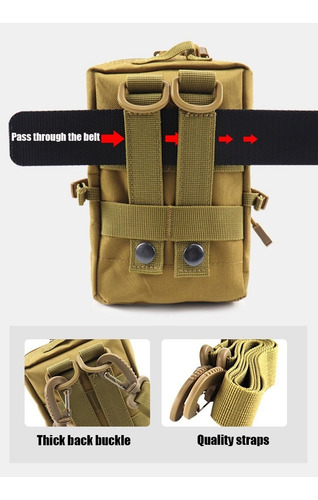 Porta Elementos Táctico Molle Pouch Bandolera Riñonera Edc