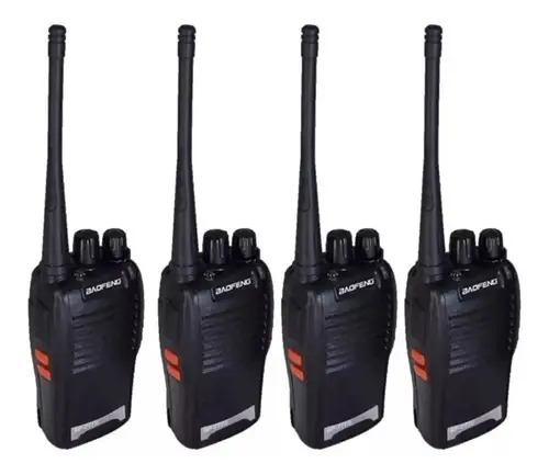 Kit 4 Radios Comunicador Baofeng 777s 16canais Profissional O Melhor Bandas de freqüência 400-470MHz Cor Preto