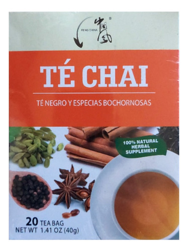 Té Chai Golden Con Especias 20 Sobres Infusionadores