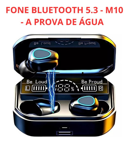 Fone De Ouvido Bluetooth 5.3 Sem Fio Com Display Lcd