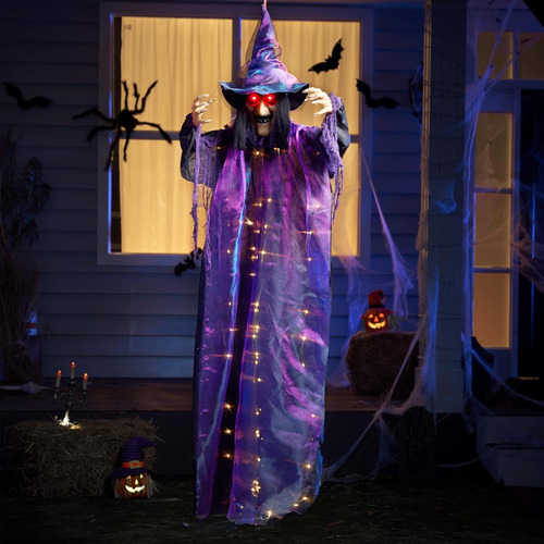 Joyin 72 Halloween Animado Haning Witch Con Esys Iluminados