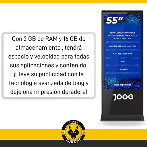 Pantalla Publicitaria Led 55° Wifi Totem Exposicion Empresa