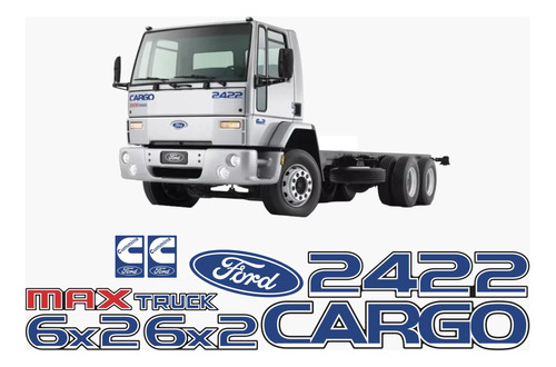 Kit Adesivo Emblema Resinado Ford Cargo 2422e Max Truck 6x2