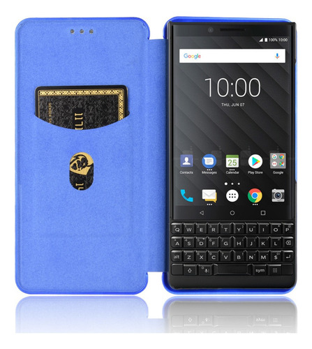 Funda Con Tapa Anticaída De Fibra De Carbono Para Blackberry