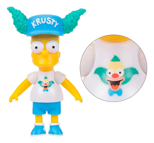 Boneco Simpsons 2,5 Bart Fã Do Krusty 5cm - Sunny