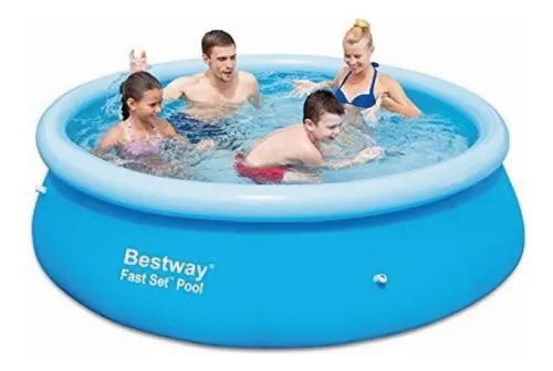 Pileta inflable redonda Bestway Fast Set 57265 de 2.44m x 66cm 2301L azul caja