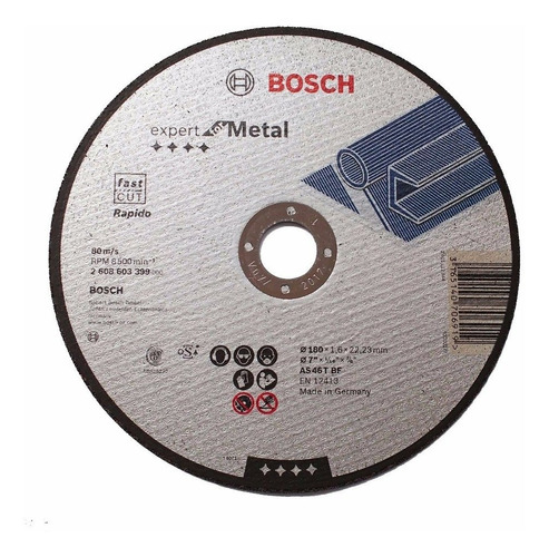 Disco De Corte Bosch  Bosch 180mm X 1.6mm Para Amoladora