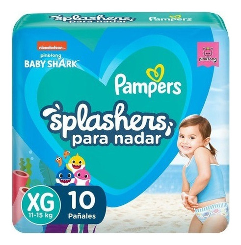 Pañales Pampers Splashers Para El Agua - Talle Xg 11 A 15 Kg