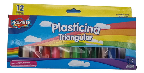 Plasticina Triangular Proarte 12 Colores