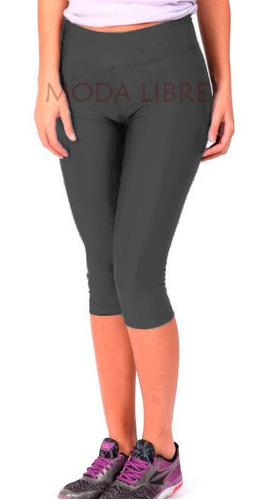 Calza Pescador Tiro Alto 100%lycra Mujer Talle Standar Xs-xx