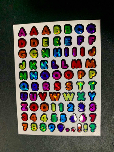 Calcomanía Abecedario Mini Prisma 100pz