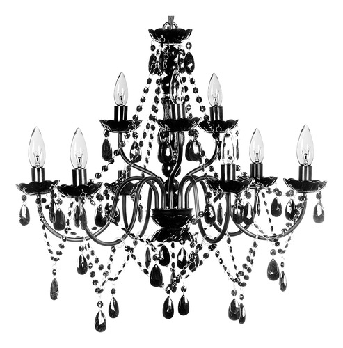 Candelabro Empotrado Con Alambre Negro De 9 Luces Gypsy Colo