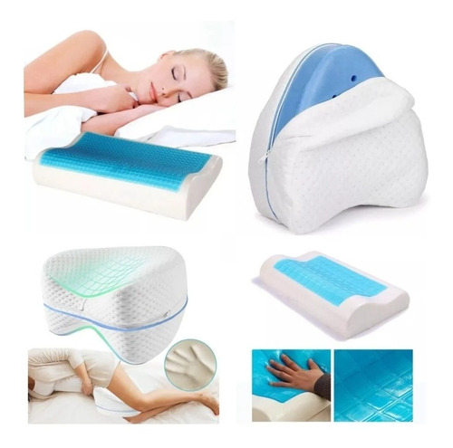 Almohada Ortopedica De Memoria Gel + Cojin Entrepierna 