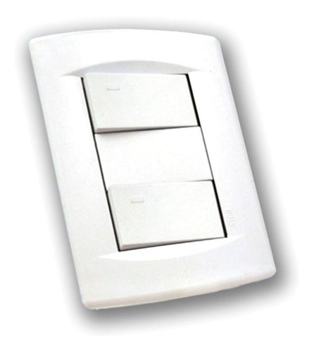 Llave De Luz Doble Punto Completa Life Blanco Puro Sica