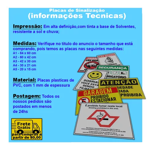 Placa Atenção Proibido Jogar Bola Sinalização Indicativa