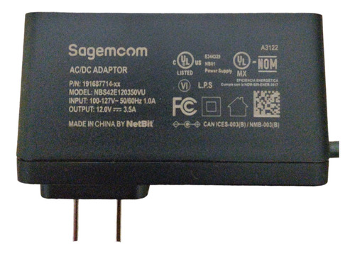 Fuente De Alimentación 12v 3.5a Sagecom Cctv, Tira Led´s