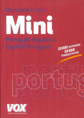 Libro Diccionario Bilingüe Mini Português Espanhol Español P