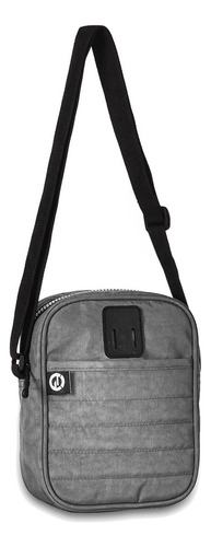 Bag Shoulder Masculina Bolsa Pochete Transversal Clio Cinza