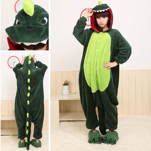 Pijama Kigurumi Polar Dinosaurio Lagarto Para Adultos