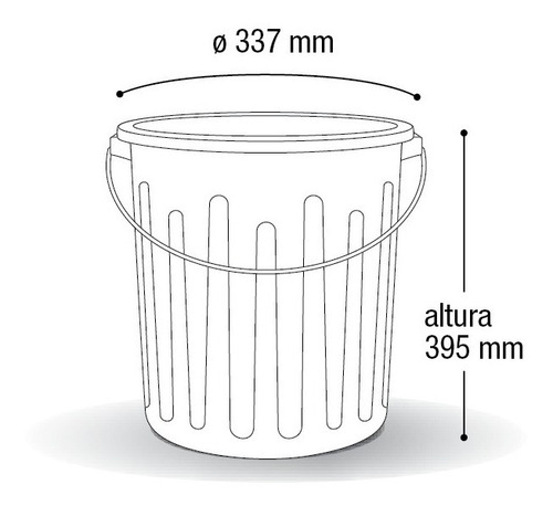 Imagem 3 de 3 de Balde Plastico 30 L