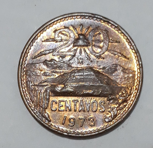 Moeda México - 20 Centavos 1973 Soberba (Usado)